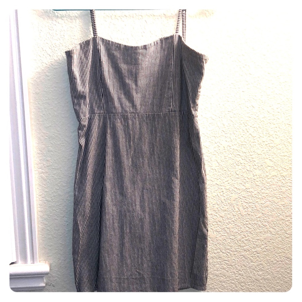 Brandy Melville blue & white striped dress